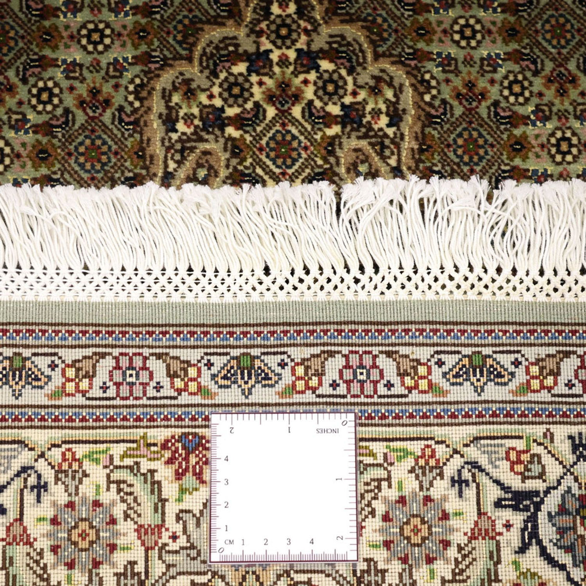 Alfombra Persa - Tabriz - Real - 151 x 100 cm - verde oliva