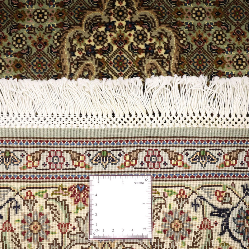 Alfombra Persa - Tabriz - Real - 151 x 100 cm - verde oliva