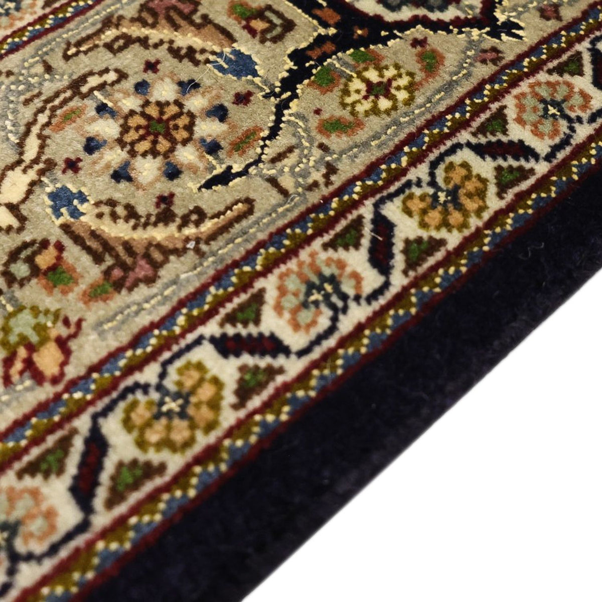 Alfombra Persa - Tabriz - Real - Urdimbre de seda - 149 x 100 cm - beige oscuro