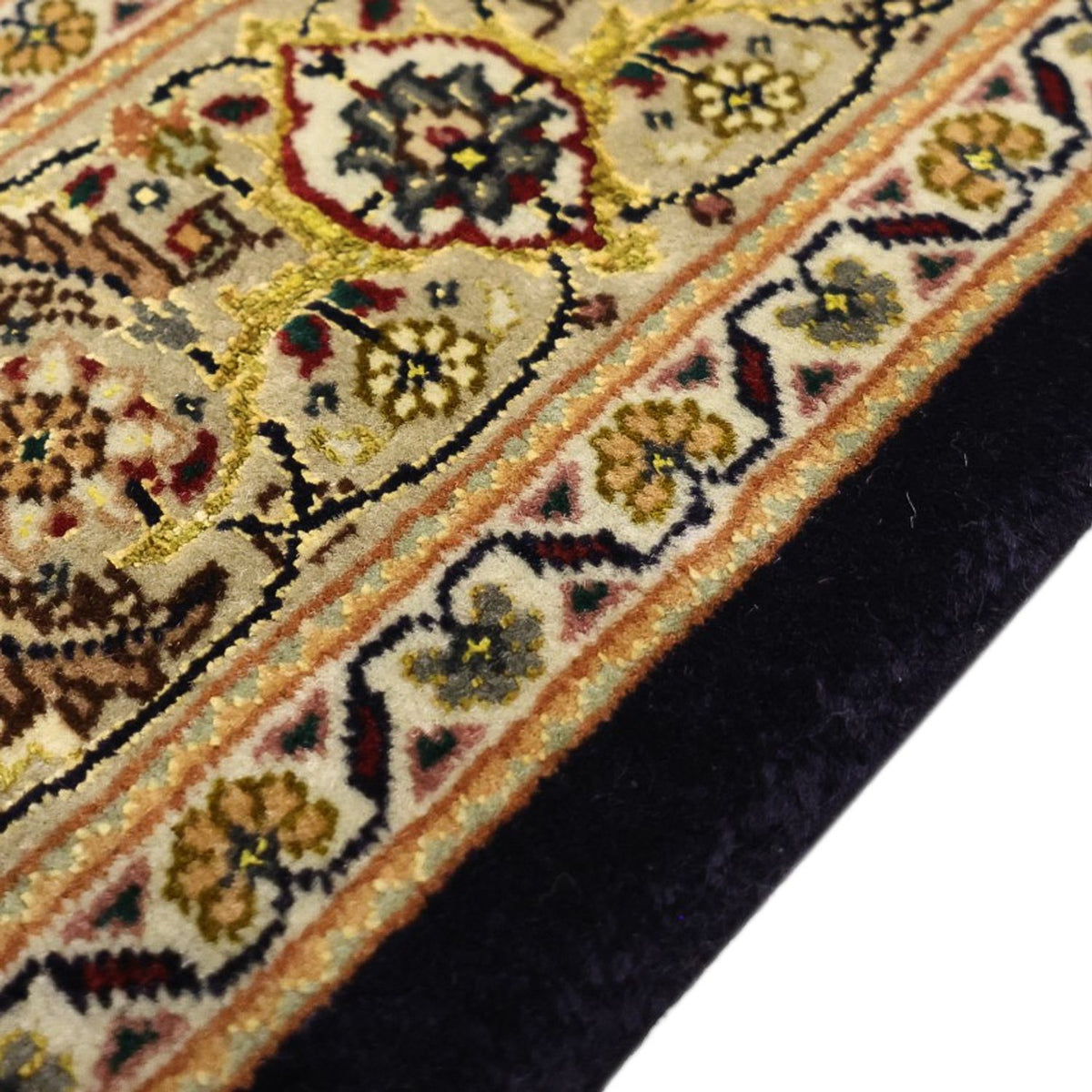 Alfombra Persa - Tabriz - Real - Urdimbre de seda - 159 x 98 cm - beige oscuro