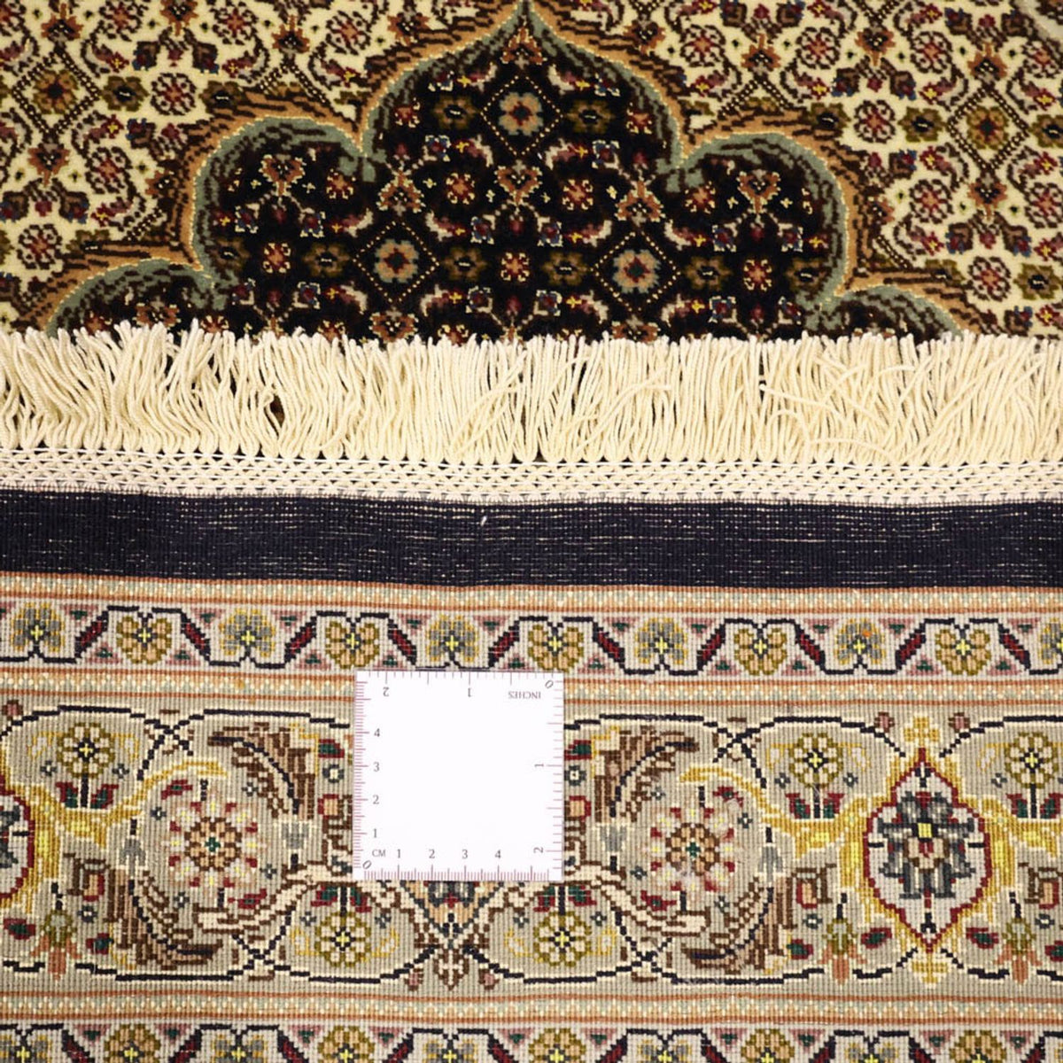 Alfombra Persa - Tabriz - Real - Urdimbre de seda - 159 x 98 cm - beige oscuro