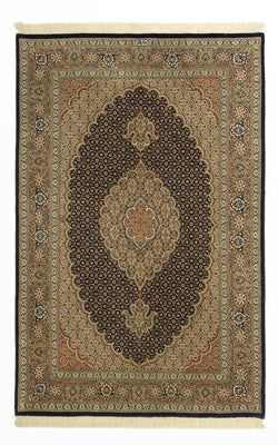 Alfombra Persa - Tabriz - Real - 150 x 99 cm - beige oscuro