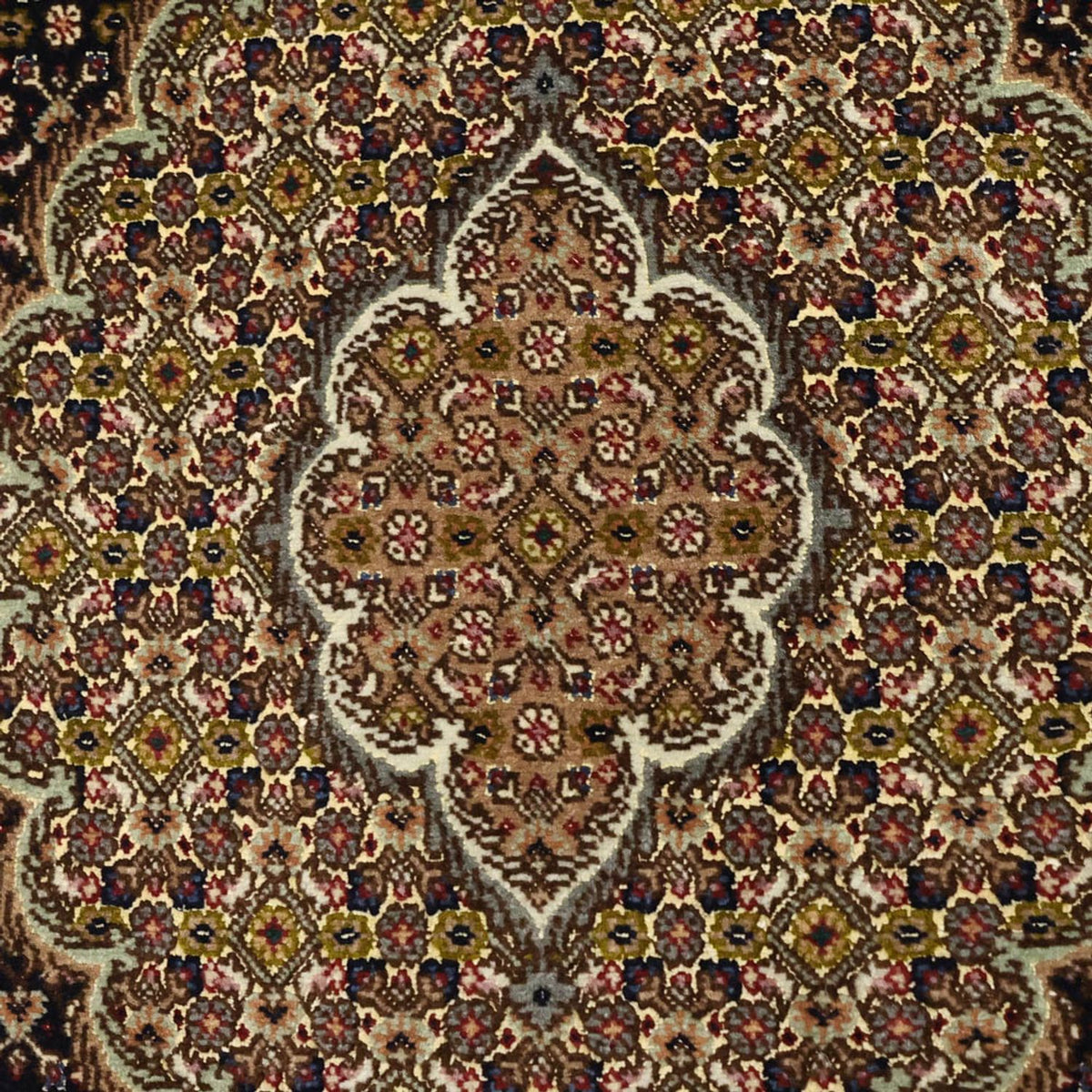 Alfombra Persa - Tabriz - Real - 150 x 99 cm - beige oscuro