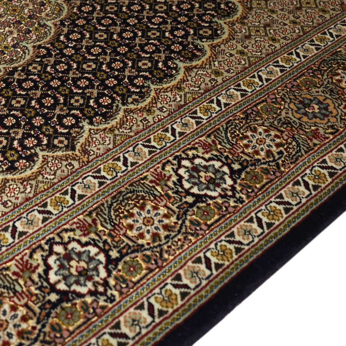Alfombra Persa - Tabriz - Real - 150 x 99 cm - beige oscuro