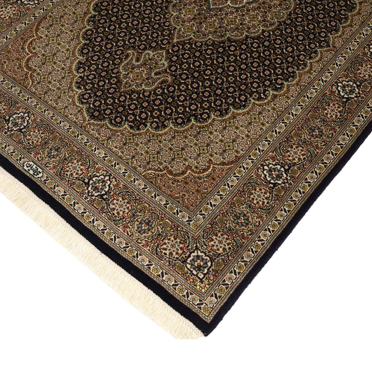 Alfombra Persa - Tabriz - Real - 150 x 99 cm - beige oscuro