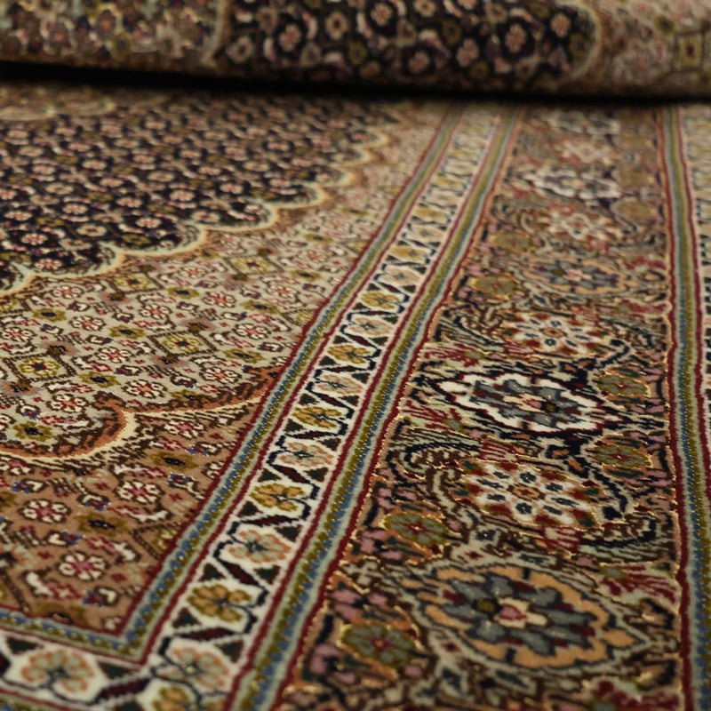 Alfombra Persa - Tabriz - Real - 150 x 99 cm - beige oscuro
