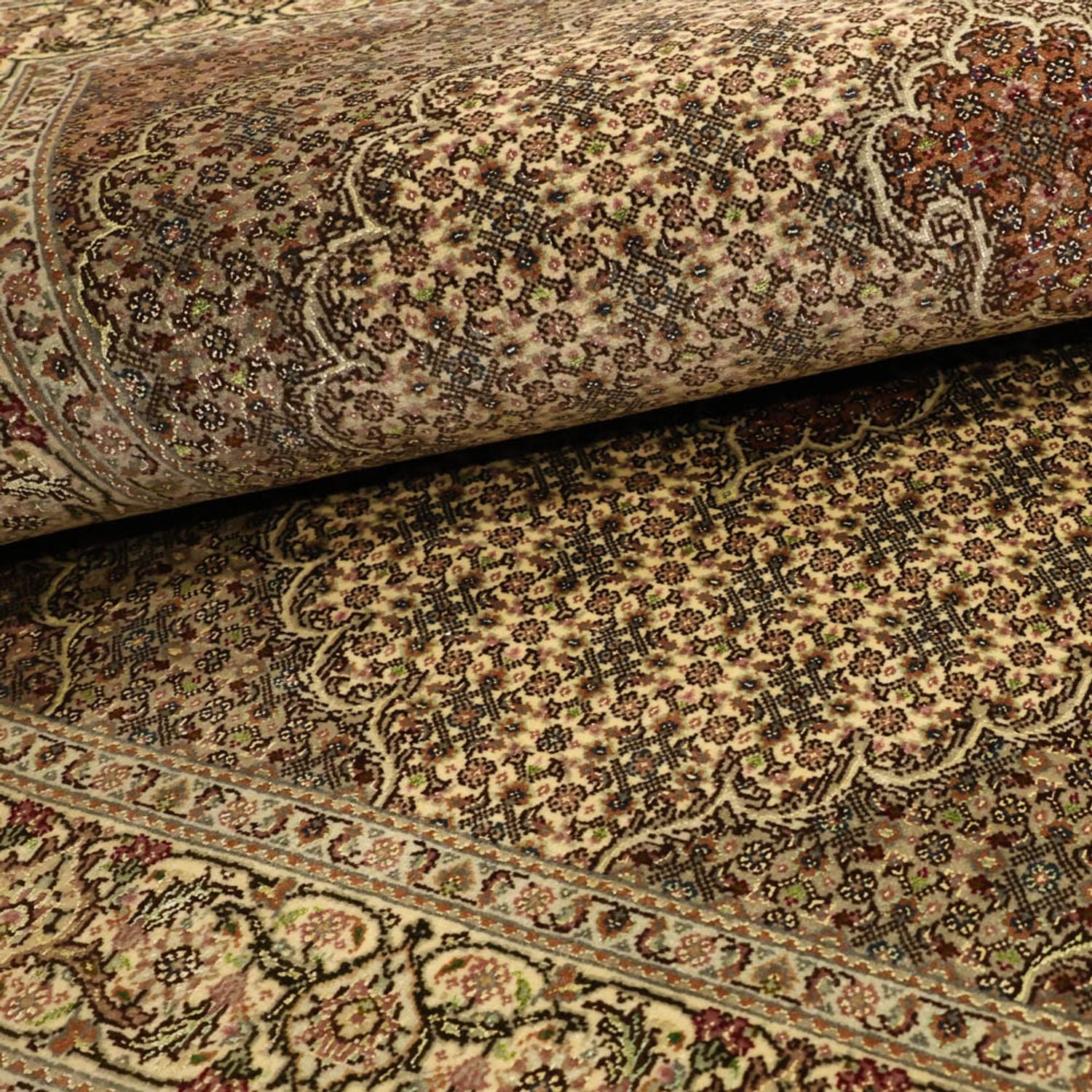 Alfombra Persa - Tabriz - Real - 152 x 103 cm - verde oliva
