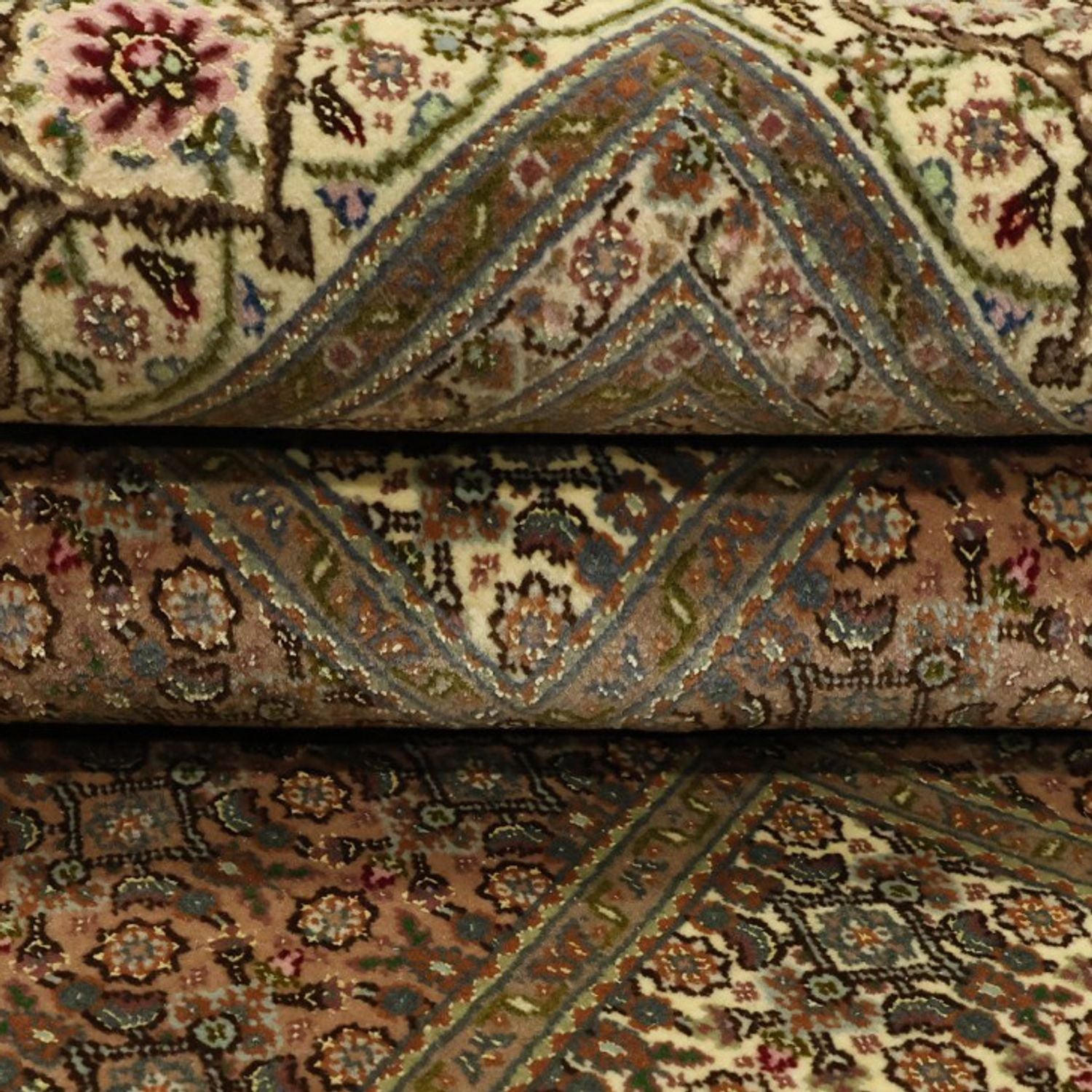 Alfombra Persa - Tabriz - Real - Real - 207 x 152 cm - beige oscuro