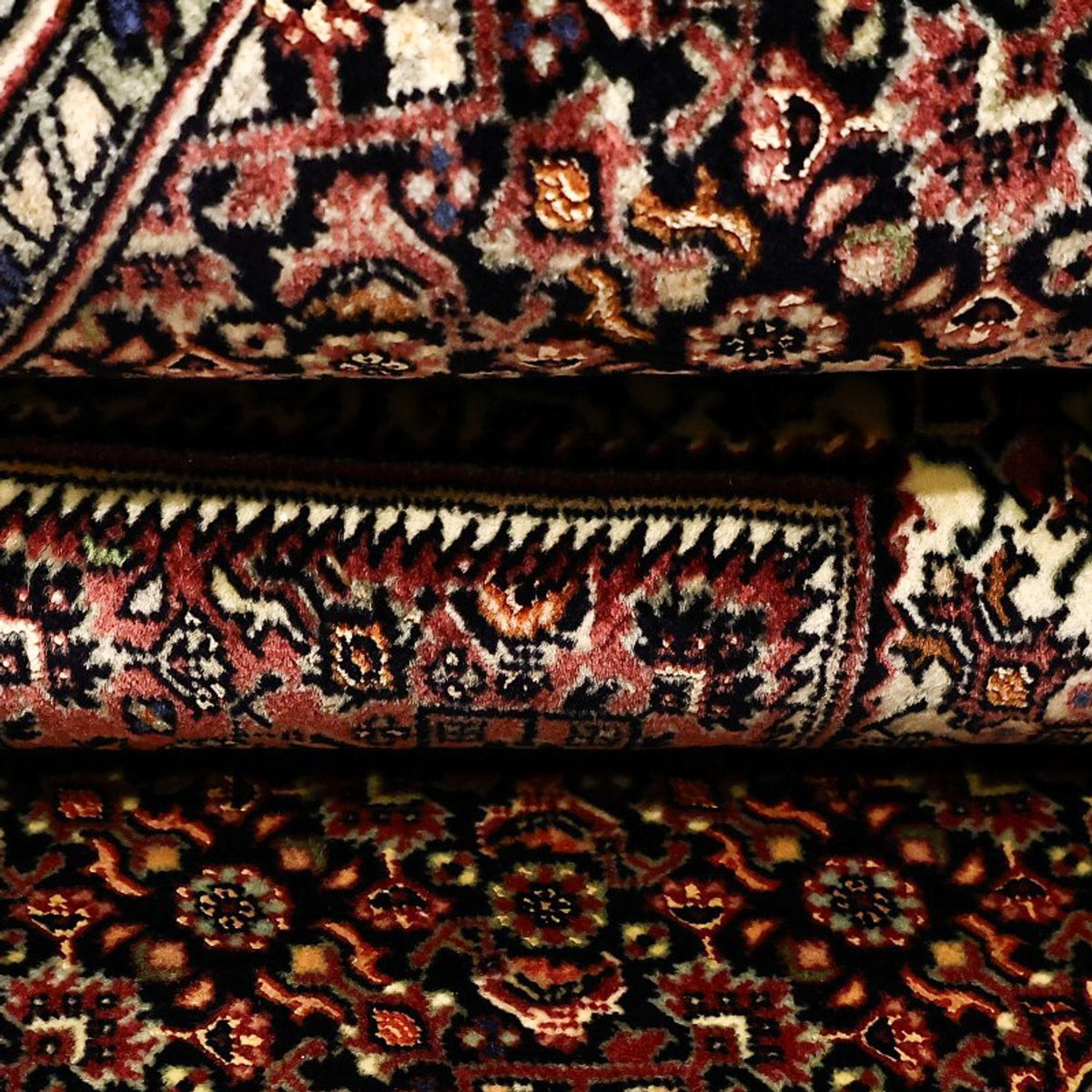 Alfombra persa - Bidjar - Real - 203 x 151 cm - beige oscuro