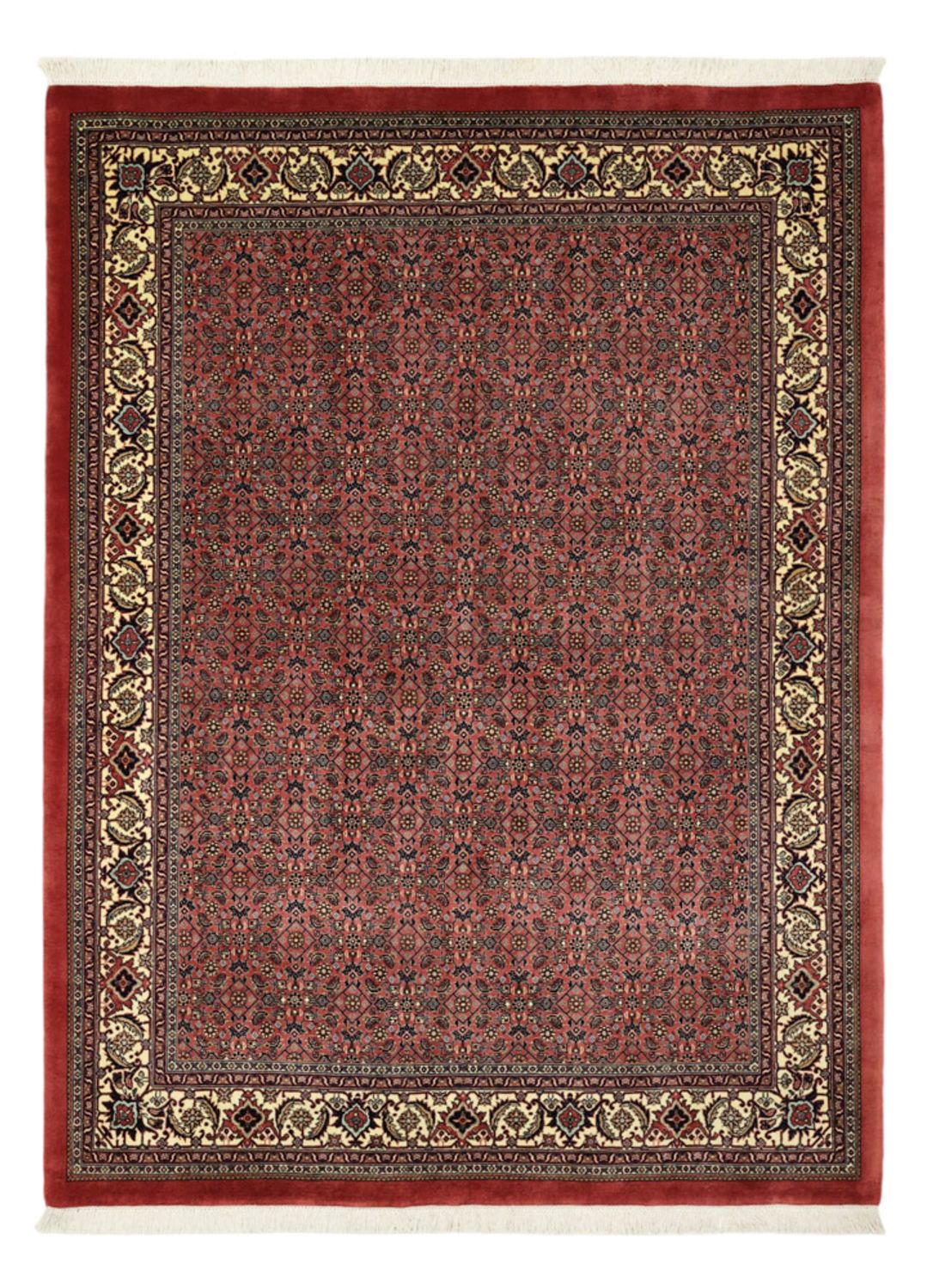 Alfombra persa - Bidjar - Real - 204 x 152 cm - beige oscuro