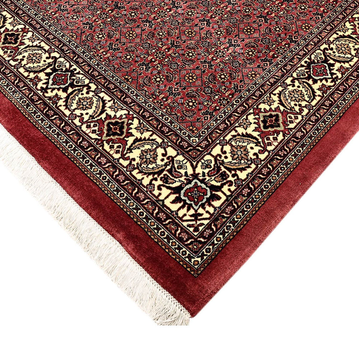 Alfombra persa - Bidjar - Real - 204 x 152 cm - beige oscuro