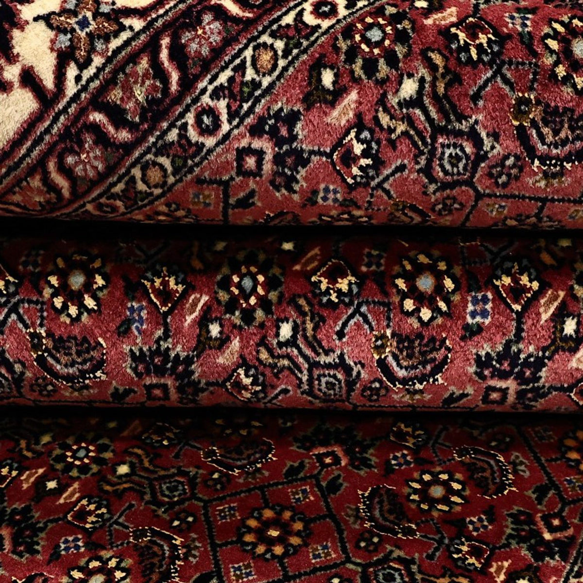 Alfombra persa - Bidjar - Real - 204 x 152 cm - beige oscuro