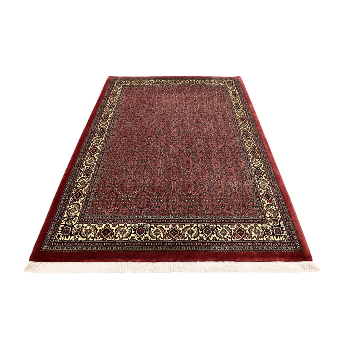 Alfombra persa - Bidjar - Real - 204 x 152 cm - beige oscuro