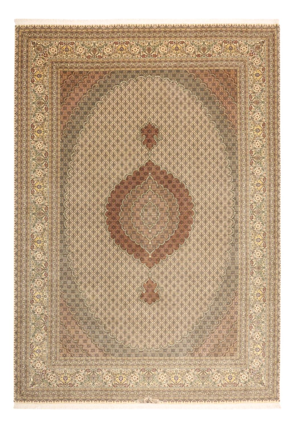 Alfombra Persa - Tabriz - Real - Real - 348 x 248 cm - beige claro