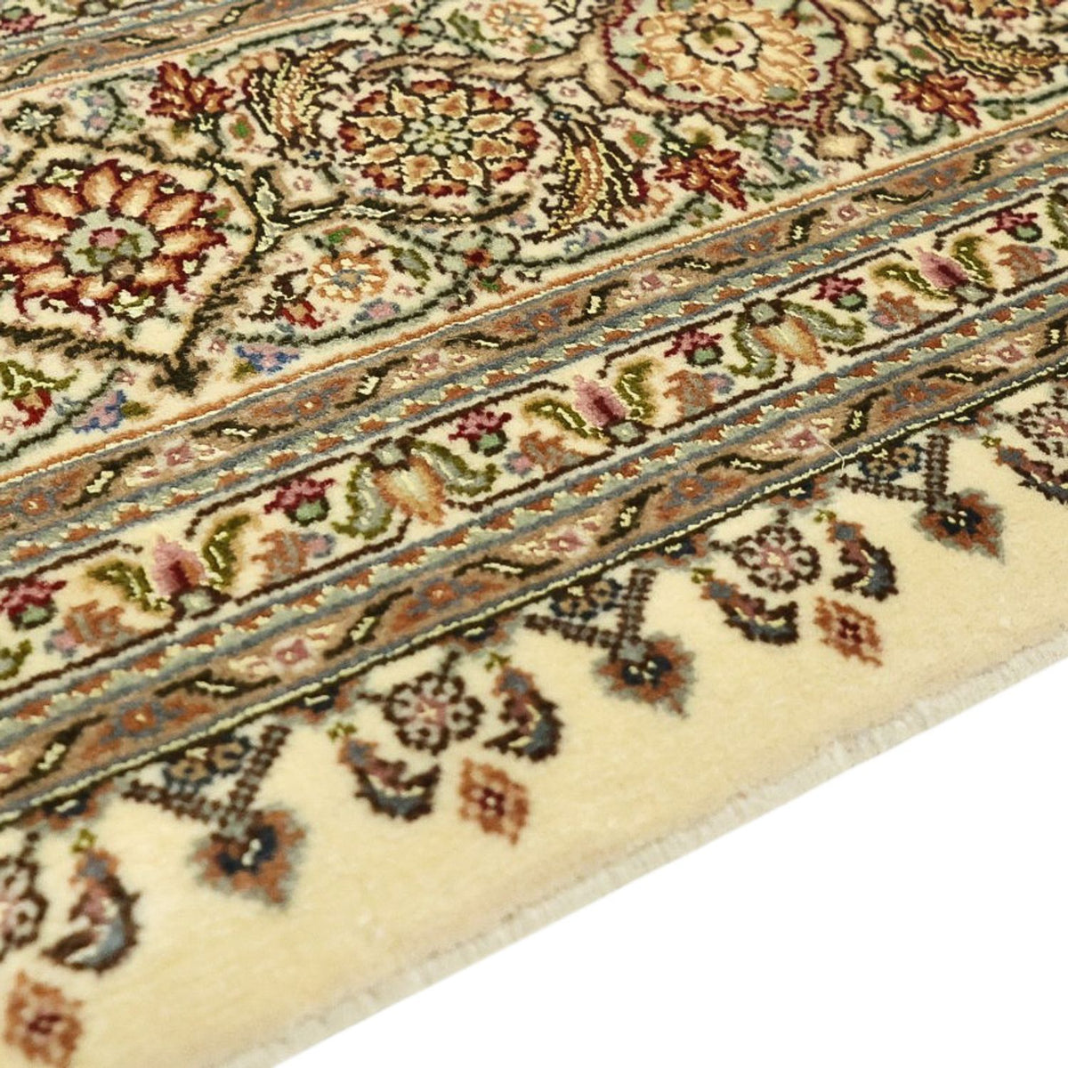 Alfombra Persa - Tabriz - Real - Real - 197 x 154 cm - beige oscuro