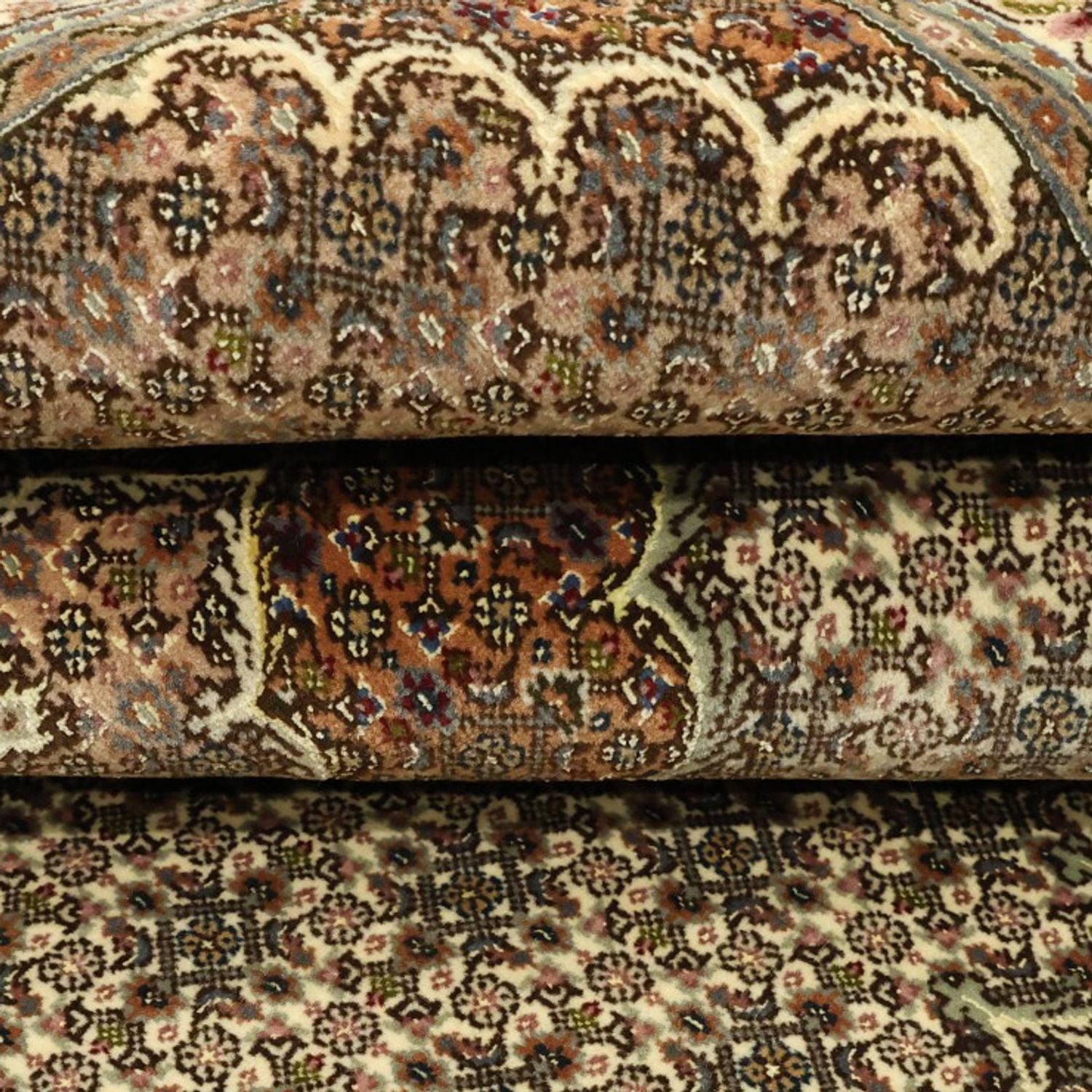 Alfombra Persa - Tabriz - Real - Real - 197 x 154 cm - beige oscuro