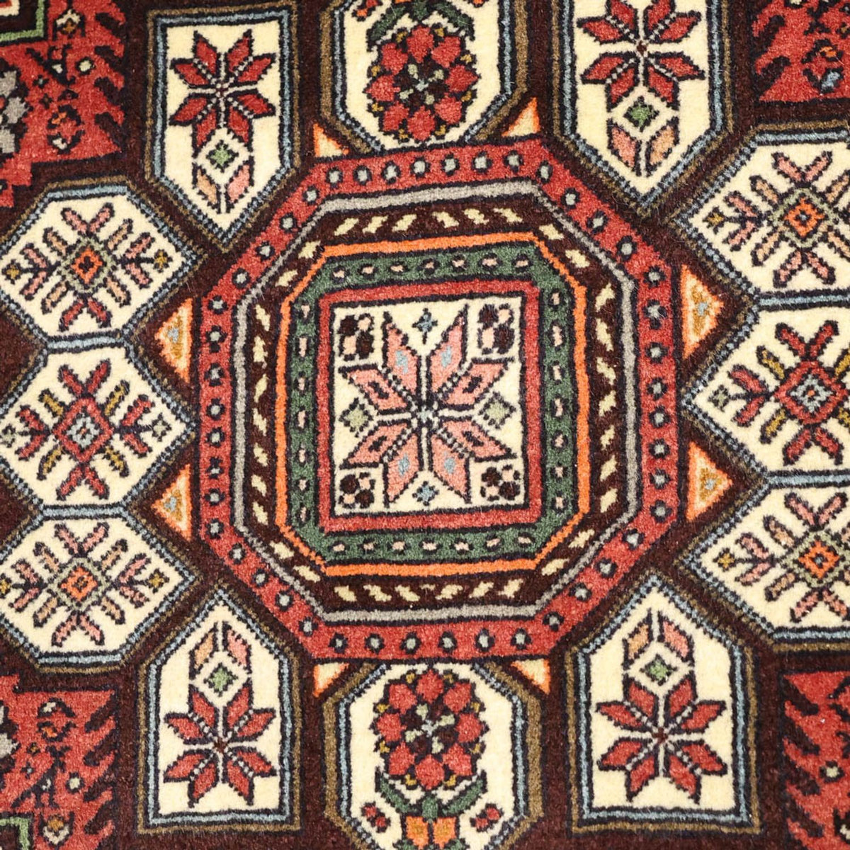 Alfombra persa - Nómada - 145 x 103 cm - rojo oscuro