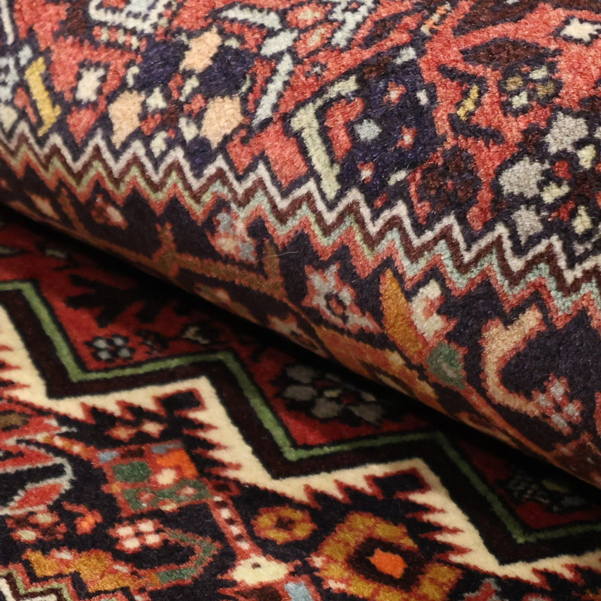 Alfombra persa - Nómada - 145 x 103 cm - rojo oscuro