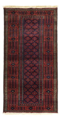 Alfombra de pasillo Alfombra Belutsch - 188 x 99 cm - rojo oscuro