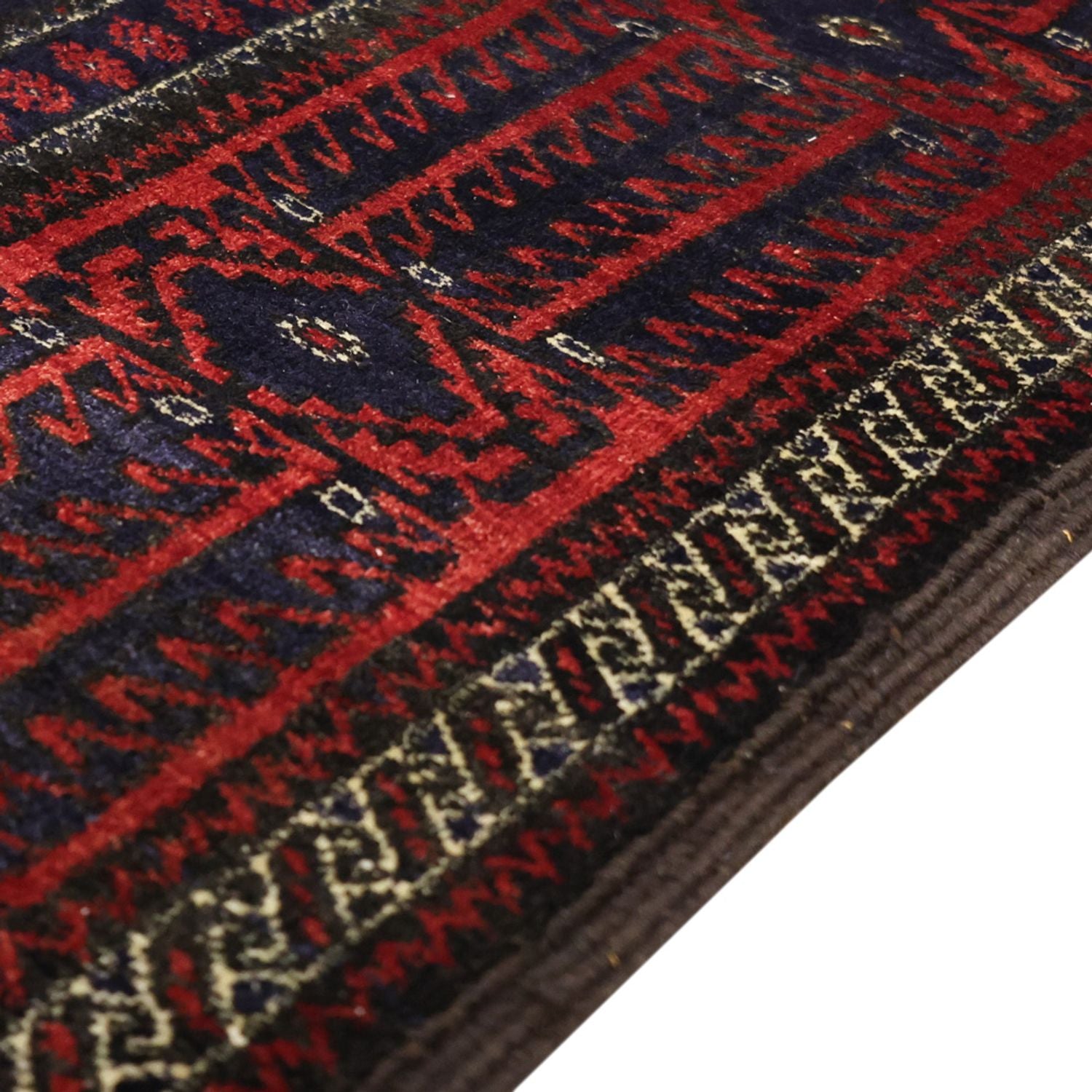 Alfombra de pasillo Alfombra Belutsch - 188 x 99 cm - rojo oscuro