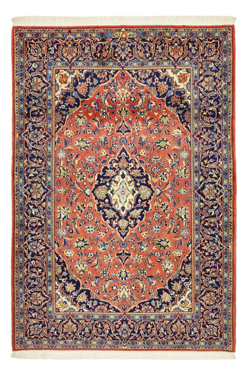 Alfombra persa - Keshan - 160 x 112 cm - rojo claro