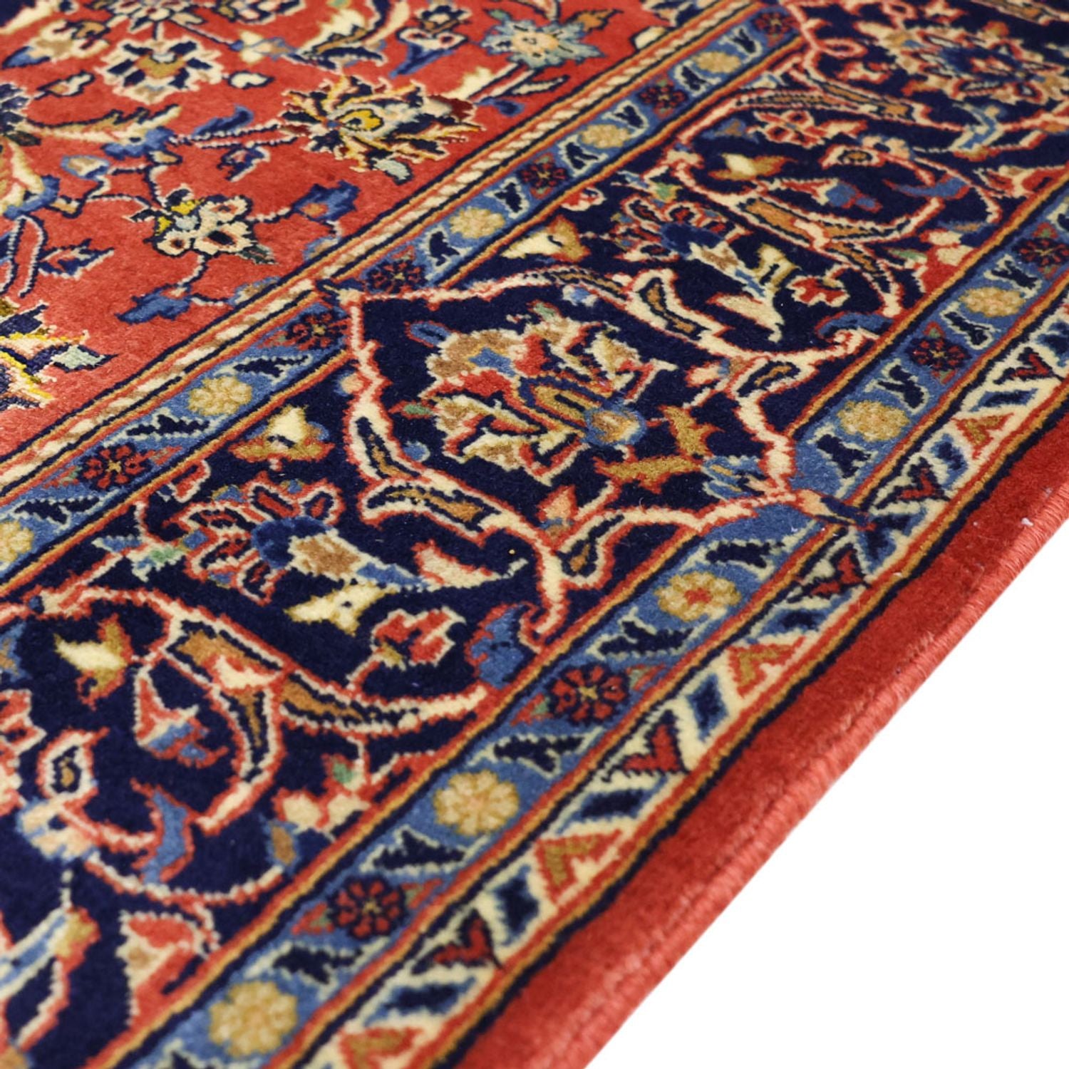 Alfombra persa - Keshan - 160 x 112 cm - rojo claro