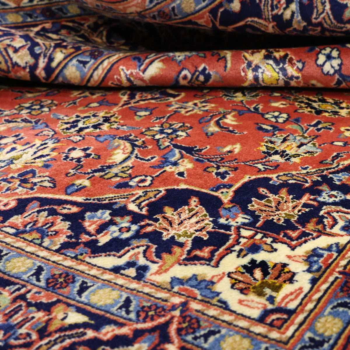 Alfombra persa - Keshan - 160 x 112 cm - rojo claro