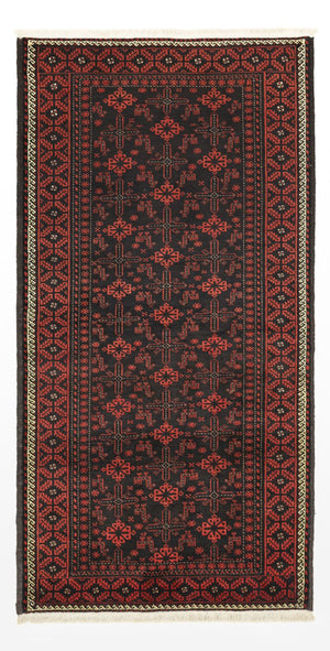 Alfombra de pasillo Alfombra Belutsch - 204 x 102 cm - rojo oscuro