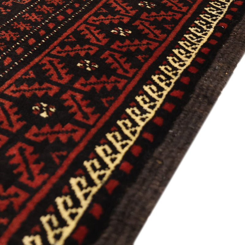 Alfombra de pasillo Alfombra Belutsch - 204 x 102 cm - rojo oscuro