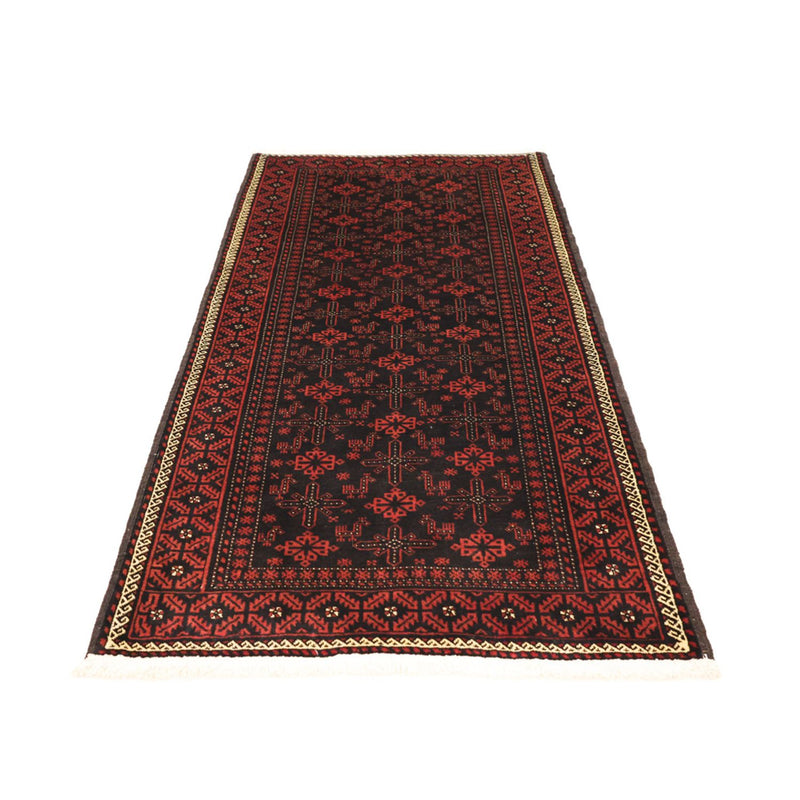 Alfombra de pasillo Alfombra Belutsch - 204 x 102 cm - rojo oscuro