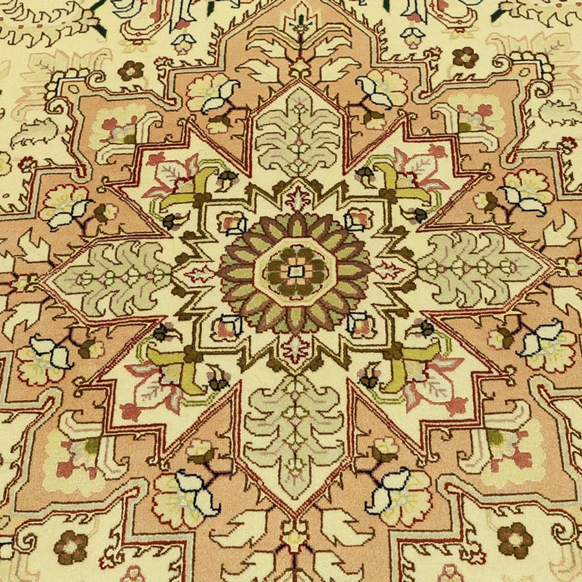 Alfombra persa - Tabriz - Real - 203 x 147 cm - beige