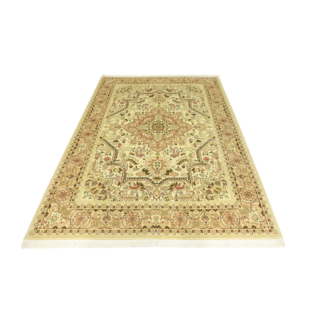 Alfombra persa - Tabriz - Real - 203 x 147 cm - beige