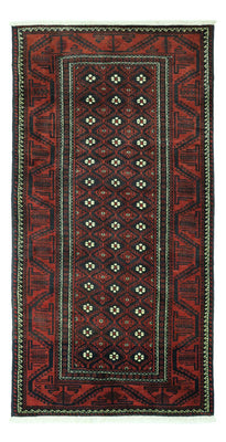 Alfombra de pasillo Alfombra Belutsch - 198 x 103 cm - rojo oscuro