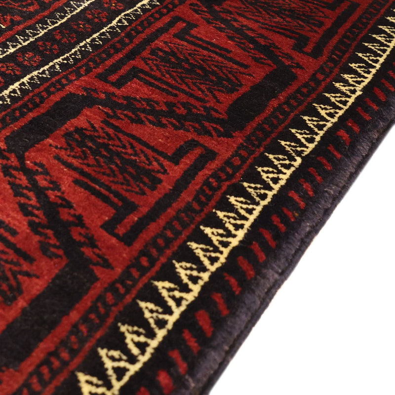 Alfombra de pasillo Alfombra Belutsch - 198 x 103 cm - rojo oscuro