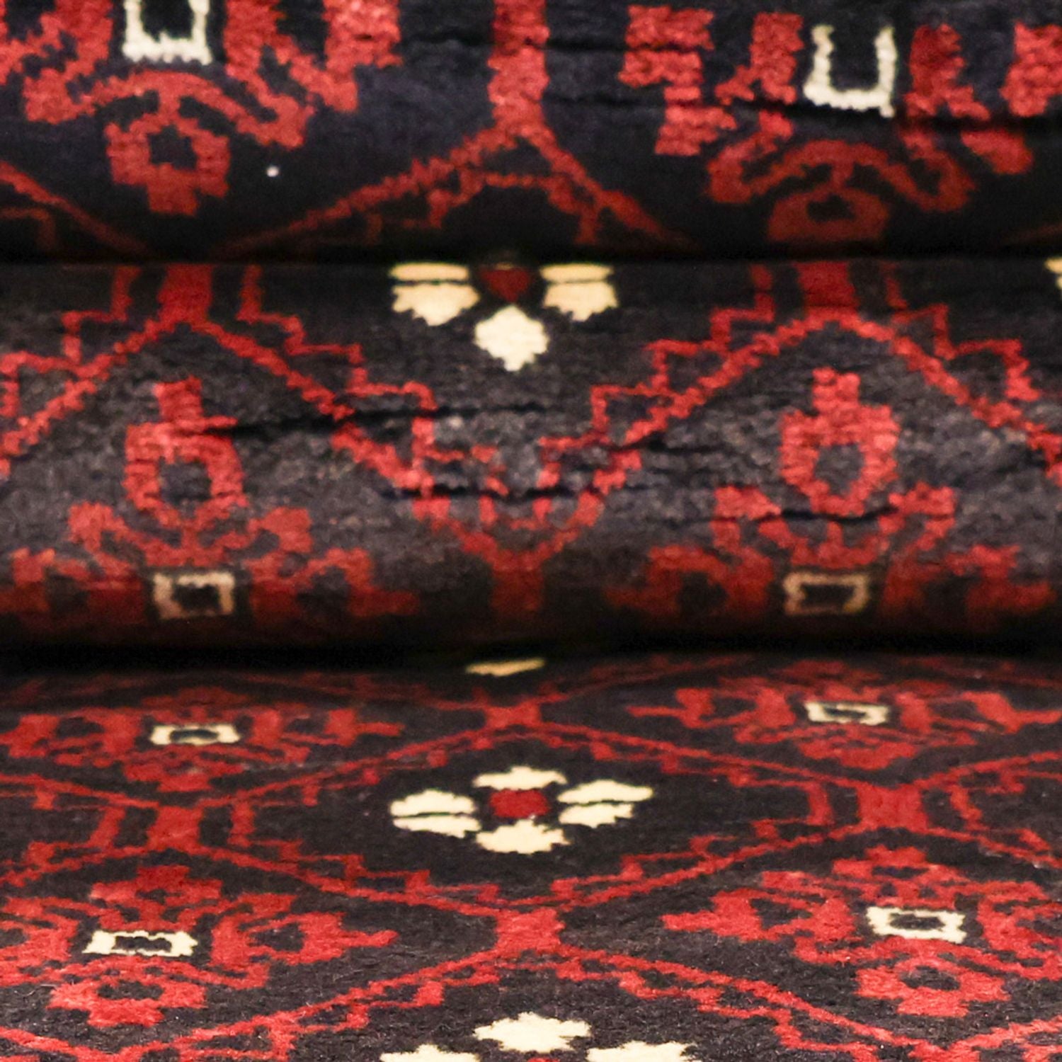 Alfombra de pasillo Alfombra Belutsch - 198 x 103 cm - rojo oscuro
