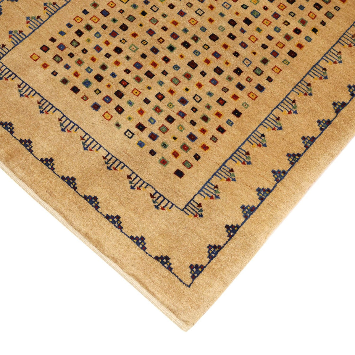 Alfombra Gabbeh - Loribaft Persa - 164 x 79 cm - oro
