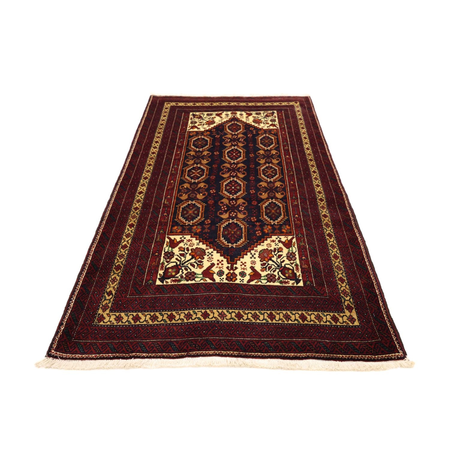 Alfombra Belutsch - 210 x 115 cm - rojo oscuro