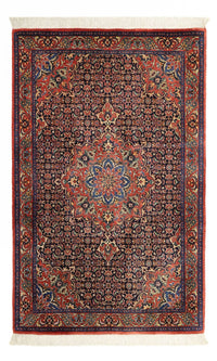 Alfombra persa - Bidjar - 142 x 90 cm - rojo oscuro
