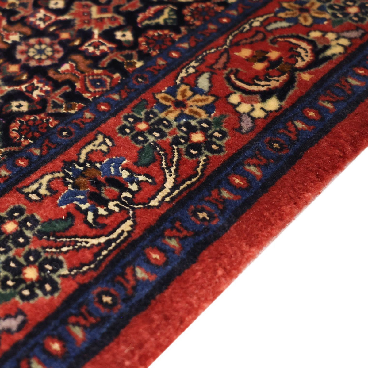 Alfombra persa - Bidjar - 142 x 90 cm - rojo oscuro