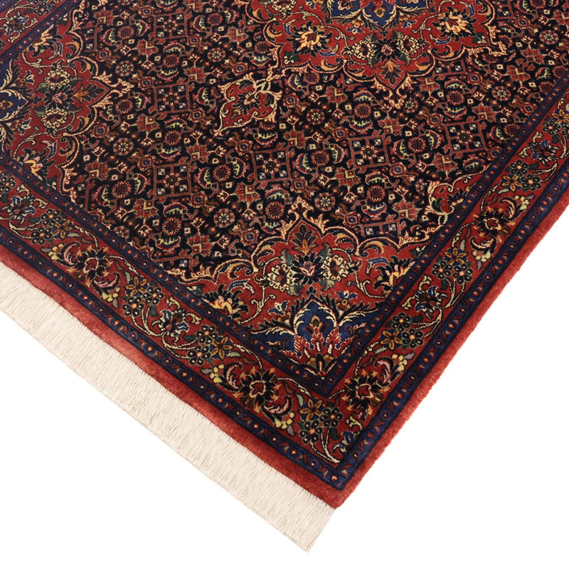 Alfombra persa - Bidjar - 142 x 90 cm - rojo oscuro