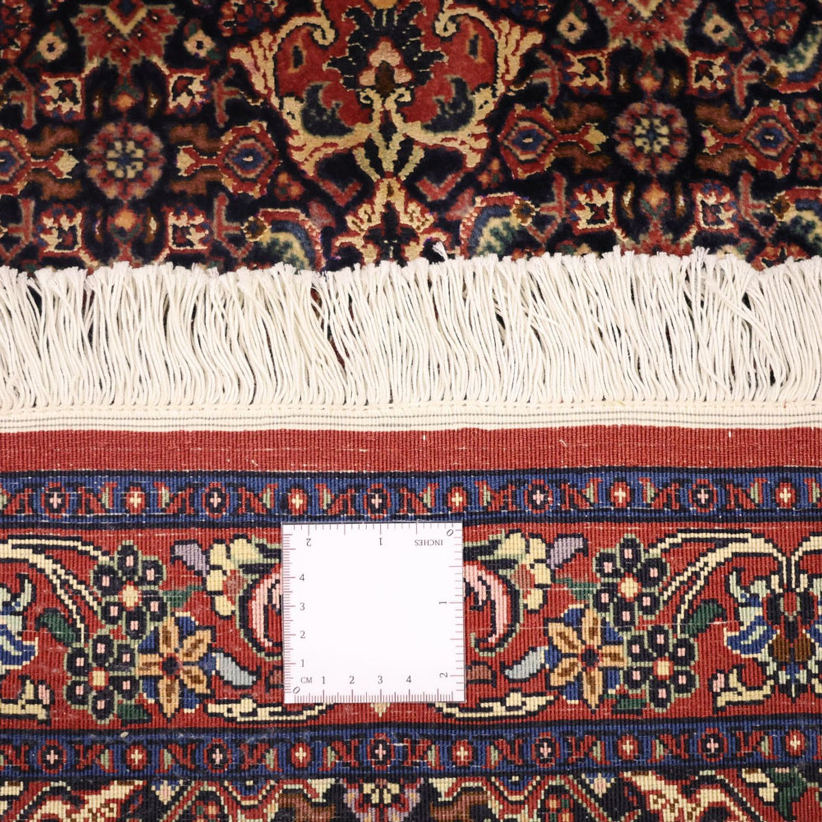 Alfombra persa - Bidjar - 142 x 90 cm - rojo oscuro