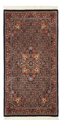 Alfombra persa - Bidjar - 144 x 75 cm - rojo oscuro