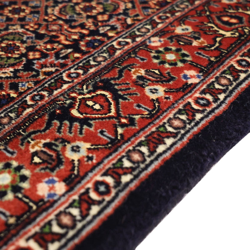 Alfombra persa - Bidjar - 144 x 75 cm - rojo oscuro