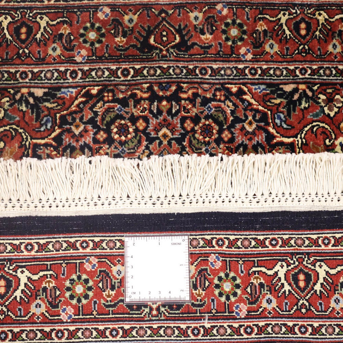 Alfombra persa - Bidjar - 144 x 75 cm - rojo oscuro