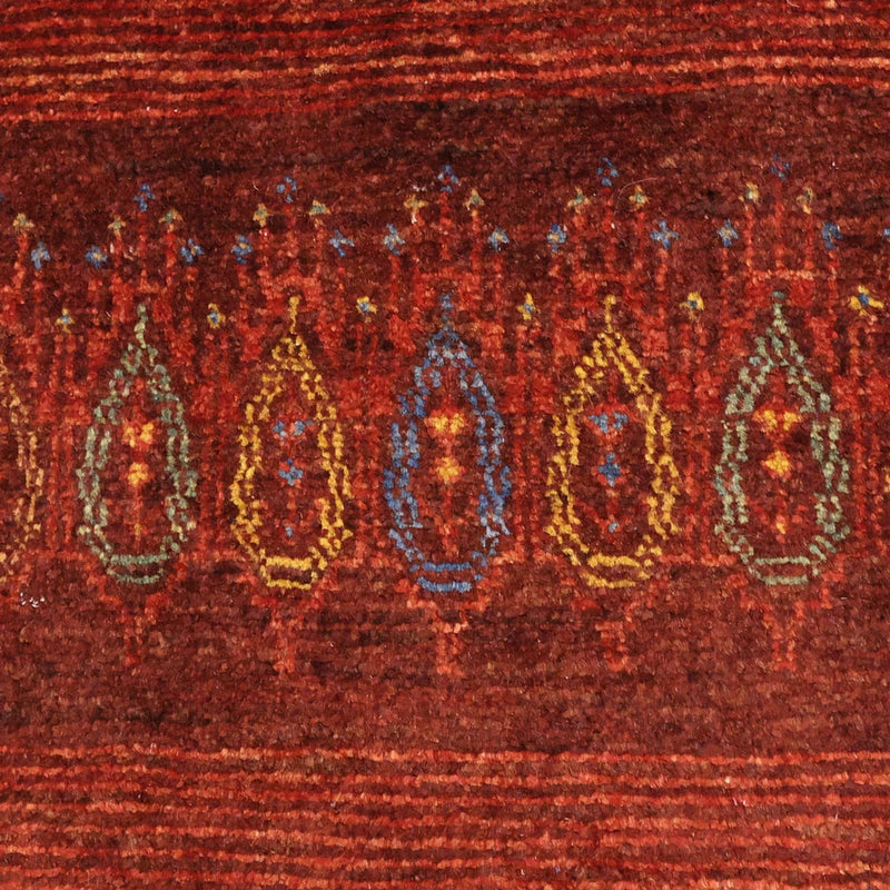 Alfombra Gabbeh - Persa Kashkuli - 131 x 82 cm - rojo oscuro