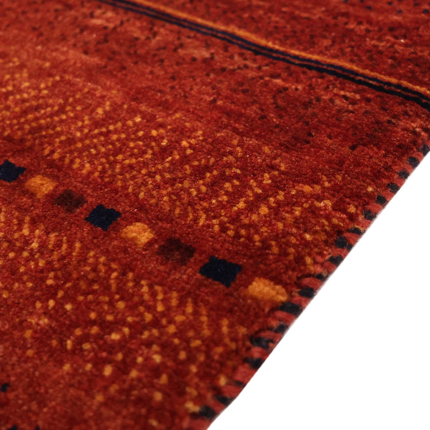 Alfombra Gabbeh - Persa Kashkuli - 103 x 79 cm - rojo oscuro
