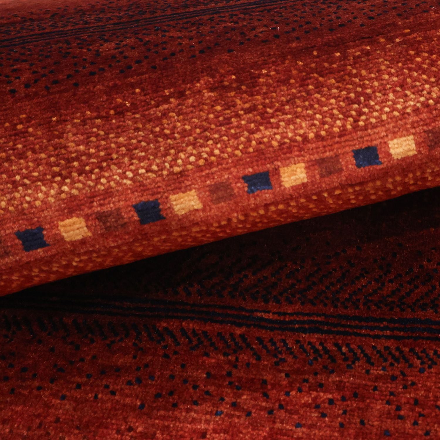 Alfombra Gabbeh - Persa Kashkuli - 103 x 79 cm - rojo oscuro