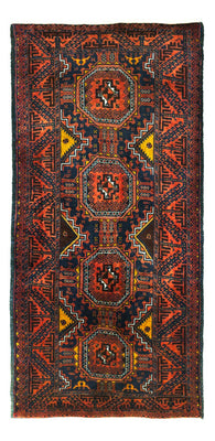 Alfombra de pasillo Alfombra Belutsch - 198 x 98 cm - rojo oscuro