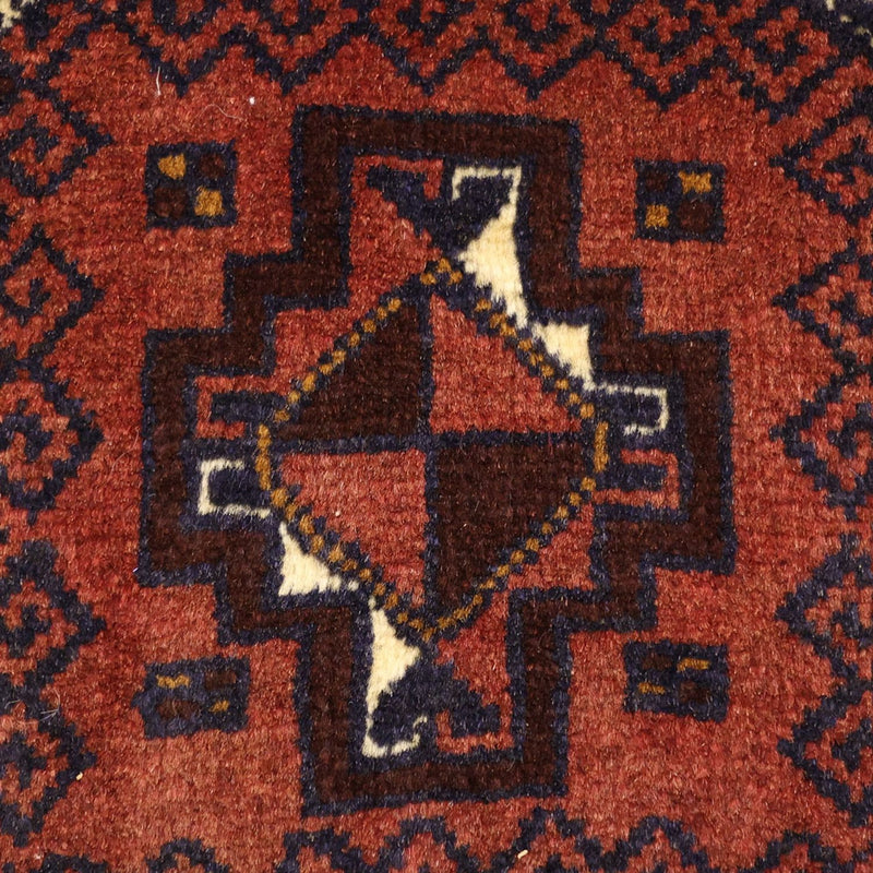 Alfombra de pasillo Alfombra Belutsch - 198 x 98 cm - rojo oscuro