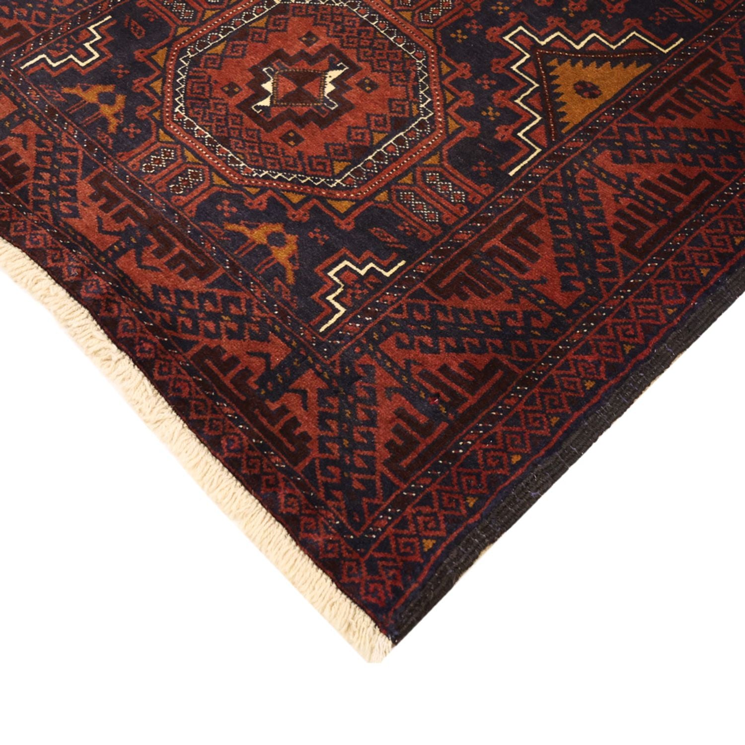 Alfombra de pasillo Alfombra Belutsch - 198 x 98 cm - rojo oscuro